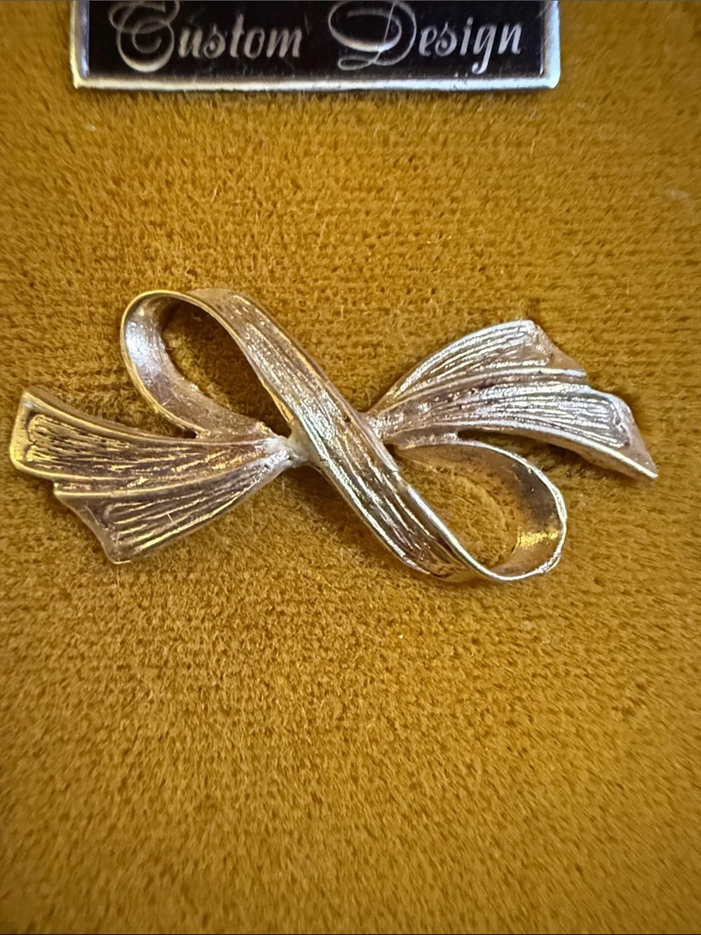 14K Gold Bow Brooch - Custom Design